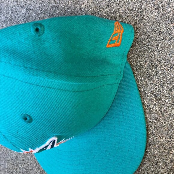 NEW ERA 59Fifty Miami Dolphins Fitted Hat Mens 7 1/4 Blue NFL Football Cap​​ - Picture 5 of 9